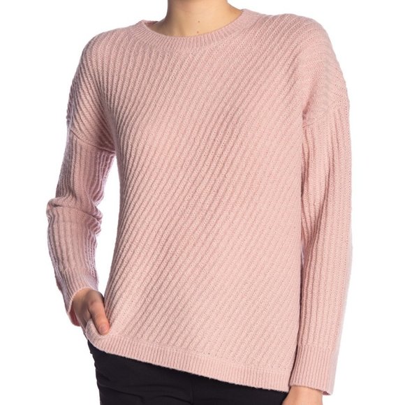 Vince Sweaters - $325 Vince Side Slit  Bias Ribbed Sweater S NWT